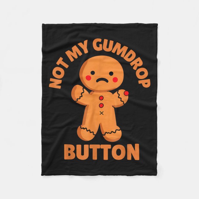 Cobertor De Velo Cute Emotional Funny Gingerbread Man Not My Gumdro (Frente)