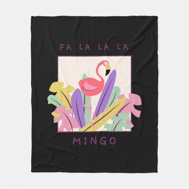 Cobertor De Velo Cute Fa La Mingo Christmas Falala Flamingo (Frente)