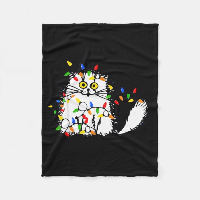 Cobertor De Velo Cute Funny Animal Lover Cat Christmas  (Frente)