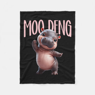 Cobertor De Velo Cute Funny Moo-deng Ba