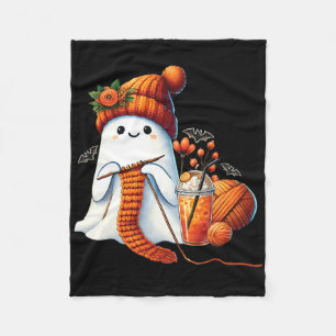 Cobertor De Velo Cute Ghost Crochet Knitting Amante Café de Hallowe