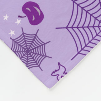 Cobertor De Velo Cute ghost Halloween Elegant purple