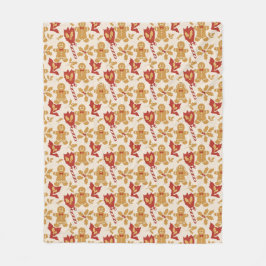 Cobertor De Velo Cute Gingerbread Christmas Seamless Pattern
