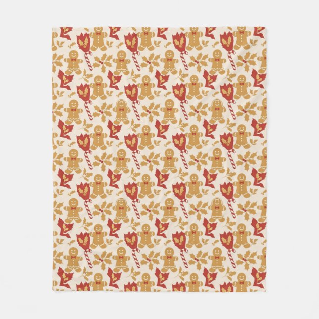 Cobertor De Velo Cute Gingerbread Christmas Seamless Pattern (Frente)