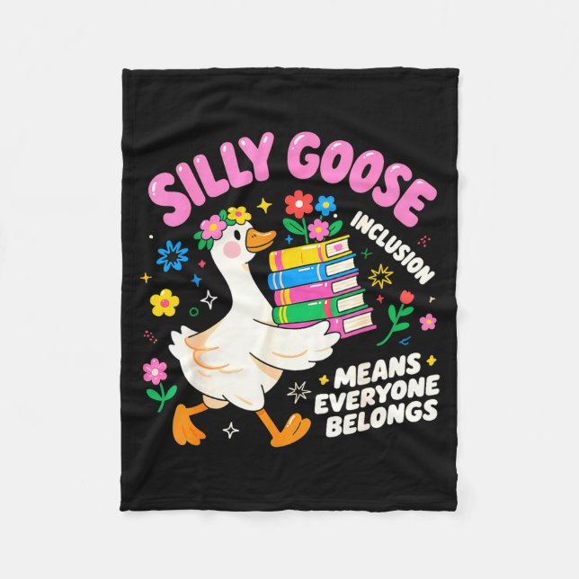 Cobertor De Velo Cute Goose Inclusion Everyone Belongs Teacher Gift (Frente)