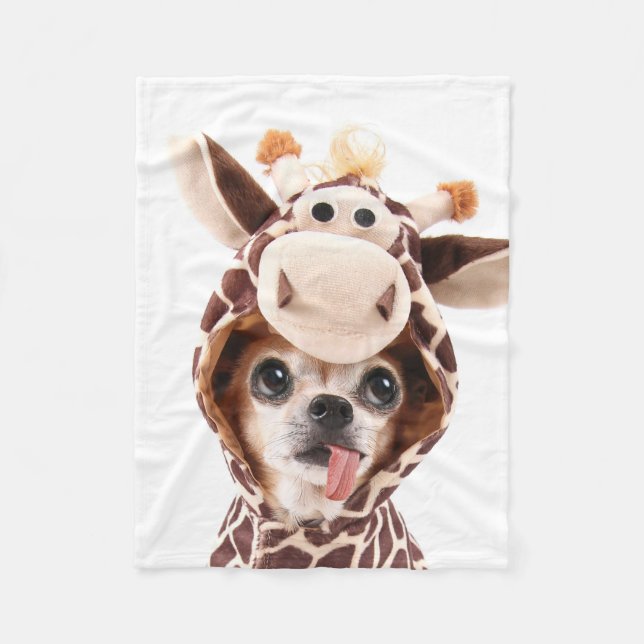 Cobertor De Velo Cute Halloween Chihuahua Fleece Blanket (Frente)