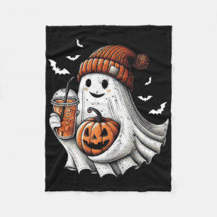 Cobertor De Velo Cute Halloween Ghost Bebe Café Pumpkin Halloween
