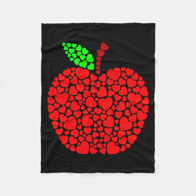 Cobertor De Velo Cute Heart Apple Red Men Women Funny Valentine Gif (Frente)