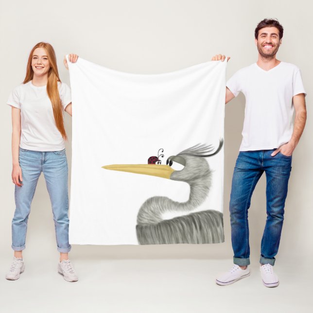 Cobertor De Velo Cute Heron e Ladybug (In Situ)