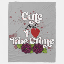 Cobertor De Velo Cute & I ❤️ True Crime!–Black Dahlia Flower Design