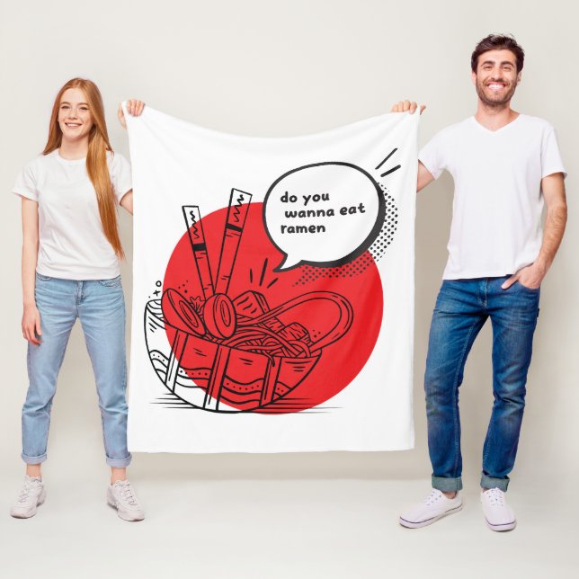 Cobertor De Velo Cute Kawaii Ramen - Funny Japanese Food  (In Situ)