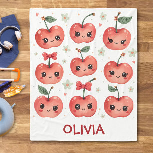 Cobertor De Velo Cute Kawaii Sorrisos de Cereja