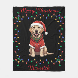 Cobertor De Velo Cute Labrador Retriever Fleece Blanket