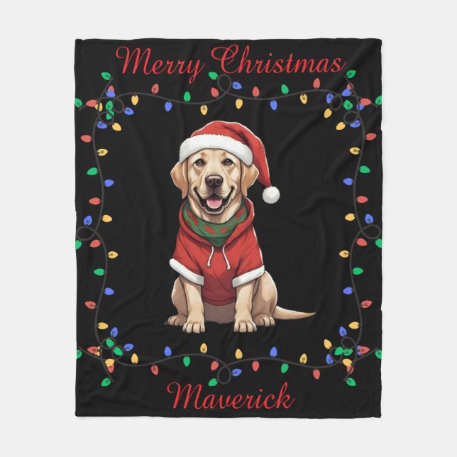 Cobertor De Velo Cute Labrador Retriever Fleece Blanket (Frente)