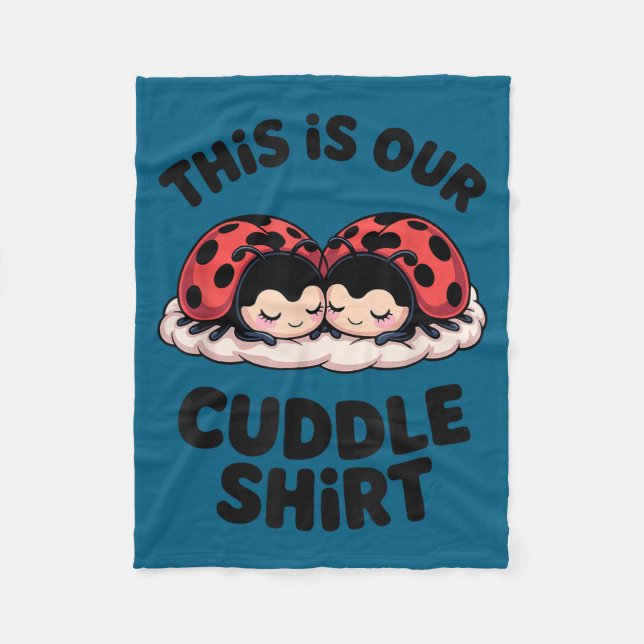 Cobertor De Velo Cute Ladybug Couple This Is Our Cuddle  (Frente)