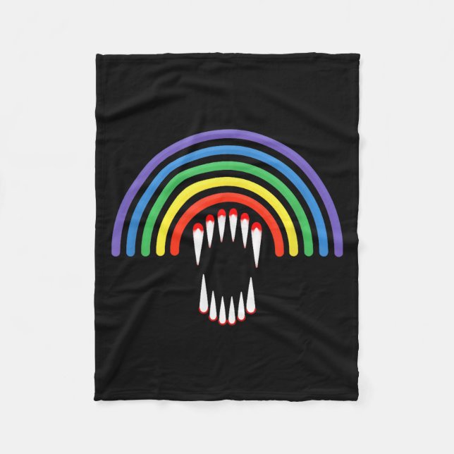 Cobertor De Velo Cute Lgbtq Vamre Lgbt Halloween Ghost Rainbow Gay  (Frente)