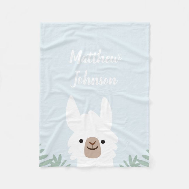 Cobertor De Velo Cute Llama Fleece Blanket (Frente)