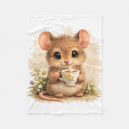 Cobertor De Velo Cute Mouse Coffee Blanket – Kawaii Animal