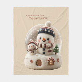 Cobertor De Velo Cute Needle Felted Snowman Snowglobe