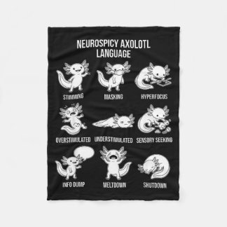 Cobertor De Velo Cute Neuroespecífico Axolote Autismo Adhd Estimula