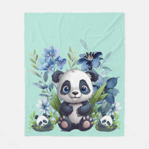 Cobertor De Velo Cute Panda Baby