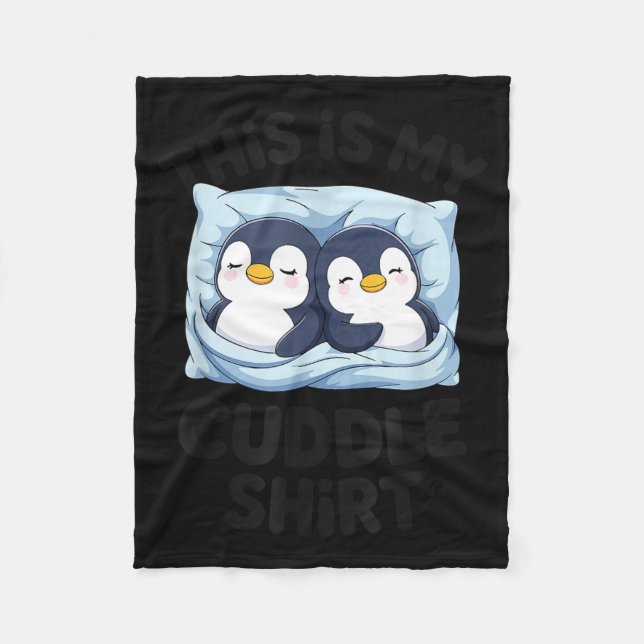 Cobertor De Velo Cute Penguin Cuddle Cozy Sleep Matching Couple  (Frente)