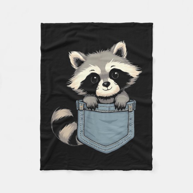 Cobertor De Velo Cute Raccoon Cket Funny For Mens Womens Kids Racco (Frente)