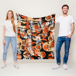 Cobertor De Velo Cute & Scary Halloween Spooky vibes