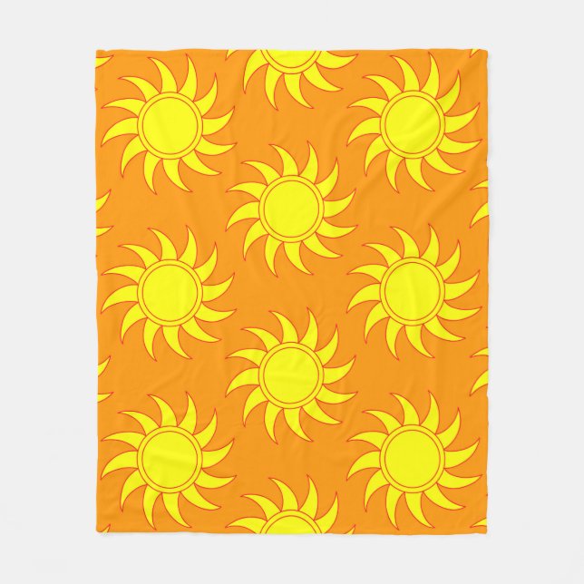 Cobertor De Velo Cute seamless pattern of sun. Doodle hand drawn st (Frente)