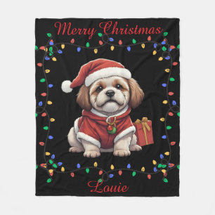 Cobertor De Velo Cute Shih Tzu Fleece Blanket