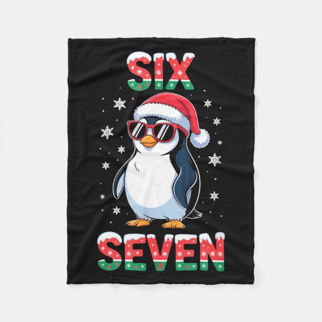 Cobertor De Velo Cute Six Seven 67 Penguin Kids Christmas Holiday  (Frente)