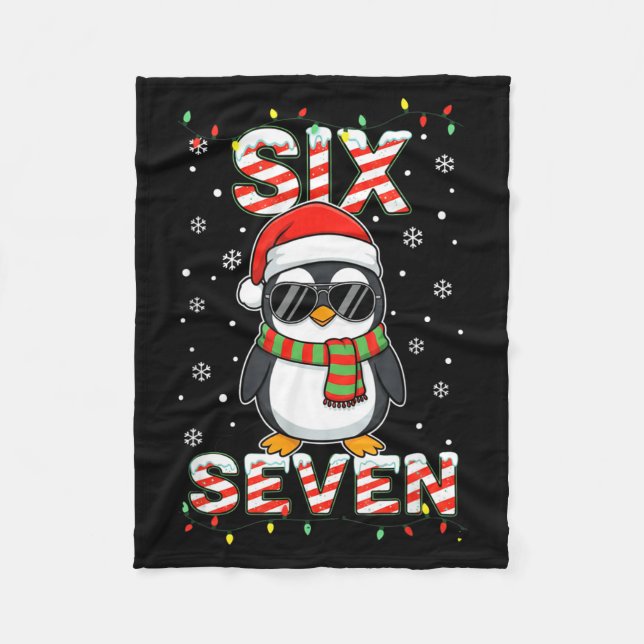 Cobertor De Velo Cute Six Seven 67 Penguin Kids Christmas Holiday  (Frente)