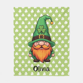 Cobertor De Velo Cute St. Patrick's Day Lucky Leprechaun Gnome 