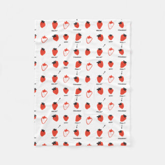 Cobertor De Velo Cute Strawberry Pattern Fleece Blanket Cozy Kawaii