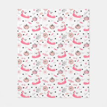 Cute Tropical Halloween – Ghosts & Flamingo