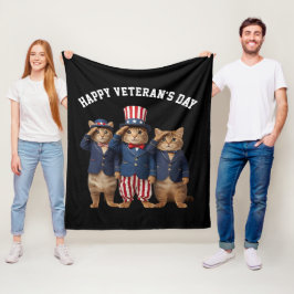 Cobertor De Velo Cute Veteran's Day Fleece Blanket 