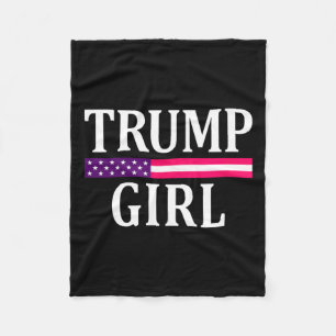 Cobertor De Velo Cute Vintage Vote Trump Girl Republican USA Flag 2