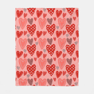 Cobertor De Velo Cute Whimsical Hearts 