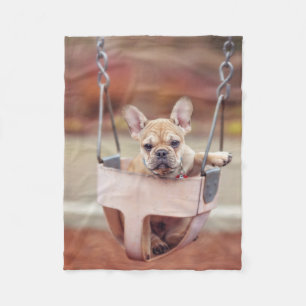 Cobertor De Velo Cutest Baby Animals   French Bulldog Playground