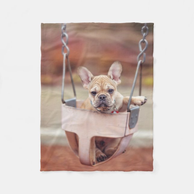 Cobertor De Velo Cutest Baby Animals | French Bulldog Playground (Frente)