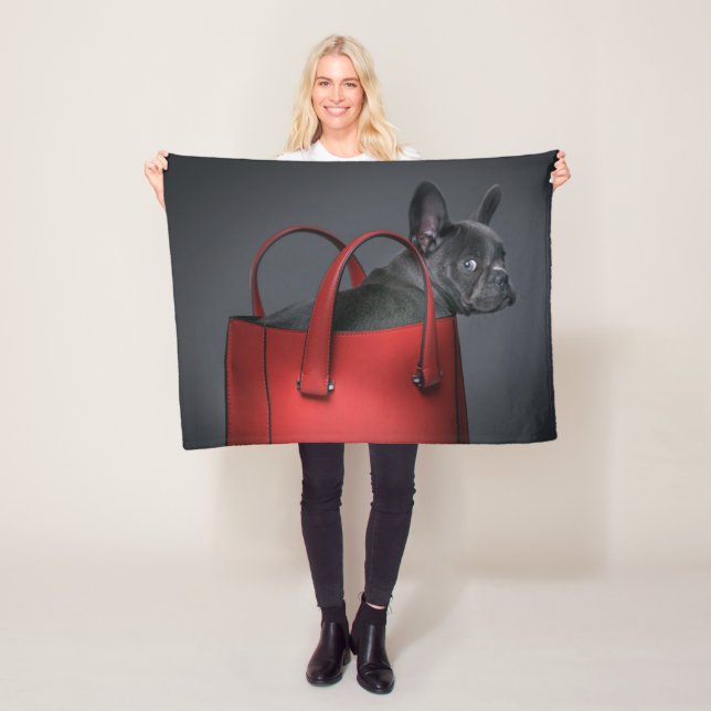 Cobertor De Velo Cutest Baby Animals | French Bulldog Red Hand Bag (In Situ)