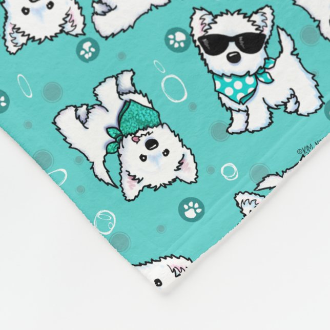 Cobertor De Velo Cutieface Westies KiniArt (Quina)