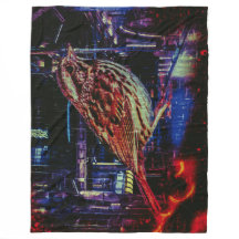 Cyberpunk Sparrow em Neon Cityscape