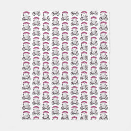 Cobertor De Velo Cycopath Halloween Ghost em Bicicleta Rosa