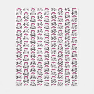 Cobertor De Velo Cycopath Halloween Ghost em Bicicleta Rosa