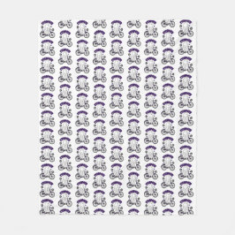 Cobertor De Velo Cycopath Halloween Ghost em Bicicleta Roxa