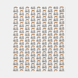 Cobertor De Velo Cycopath Halloween Ghost on Orange Bicycle