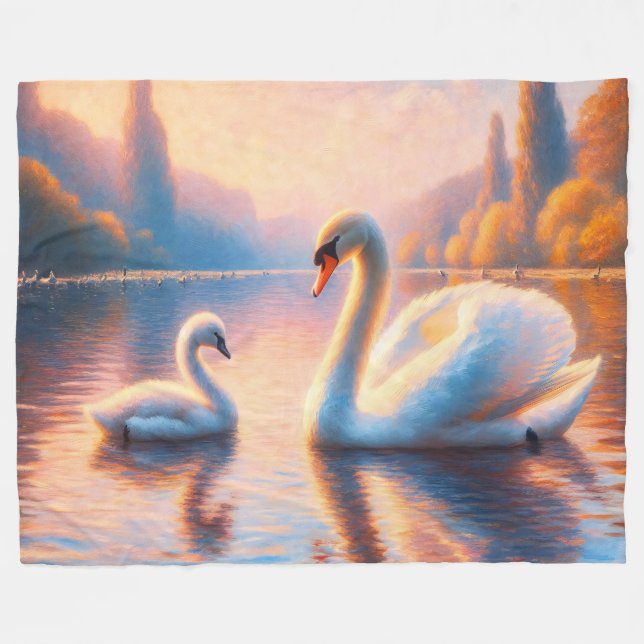Cobertor De Velo Cygnet e Swan (Frente (Horizontal))