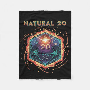 Cobertor De Velo D20 Flamejante Natural 20   Crítico Épico de D&D