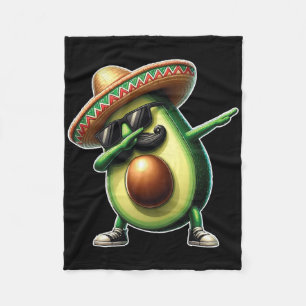 Cobertor De Velo Dabbing Abacate Divertido Amante de Comida Vegana